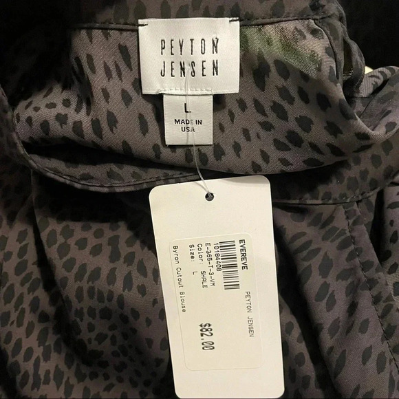 Peyton Jensen One Shoulder Leopard Print Blouse - Picture 5 of 9